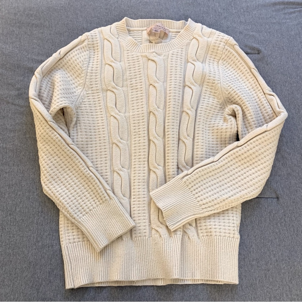 Philosophy cable knit crewneck sweater